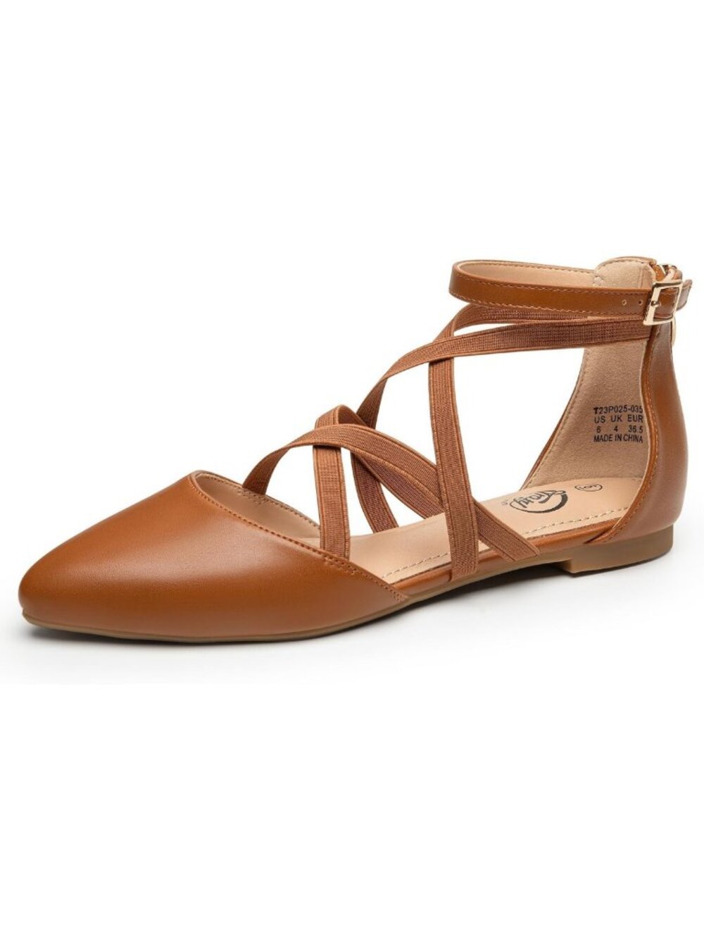 Stylish Mary Jane Ballet Flats for Women, Comfortable Pointed Toe with Ankle